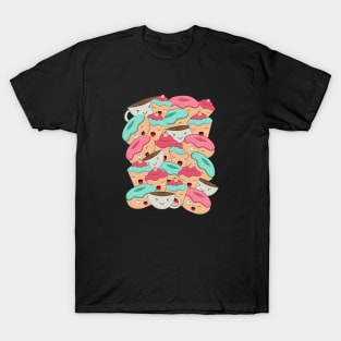 Cute Donut Pattern T-Shirt